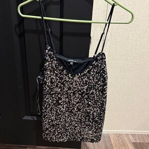 ISH Black and Silver Sequin Camisole